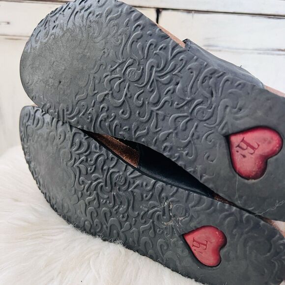 Think! Colorful Band Black Leather Slip on Thong Sandals - EU39 US8 - Beach Wear - Picture 6 of 7